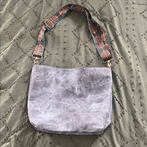 Cross Body Bag with Patterned Strap